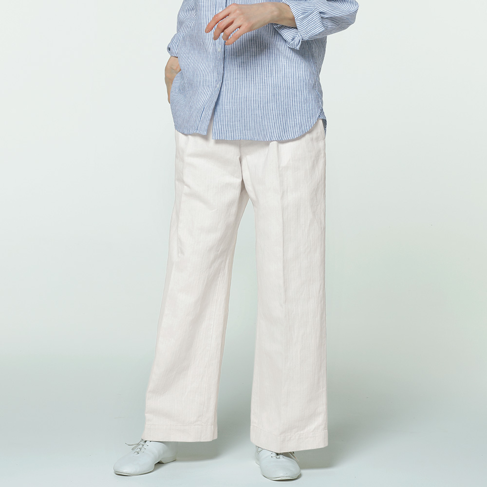 コットンリネンワイドパンツ／当社限定モデル