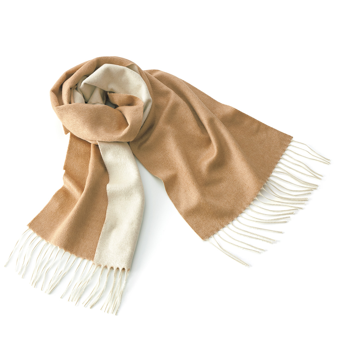 ピアチェンツァ シルクカシミヤ・ダブルフェイスストール | ライト  