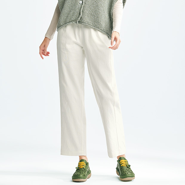コットンリネン混パンツ