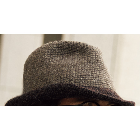 手編みのローラブルハット