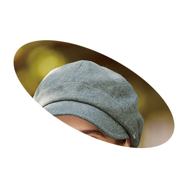 コットン混起毛キャスケット