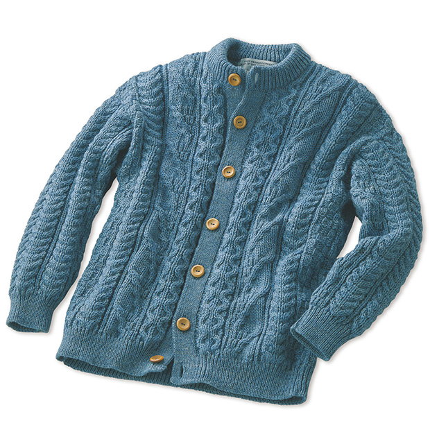 ブリティッシュウール･クルーネックアランカーディガン