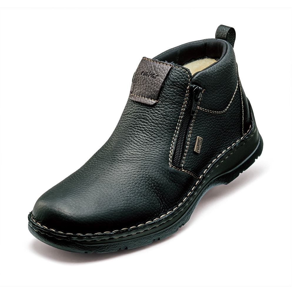 4E･シュリンクレザー使いのダブルファスナー内ボアブーツ