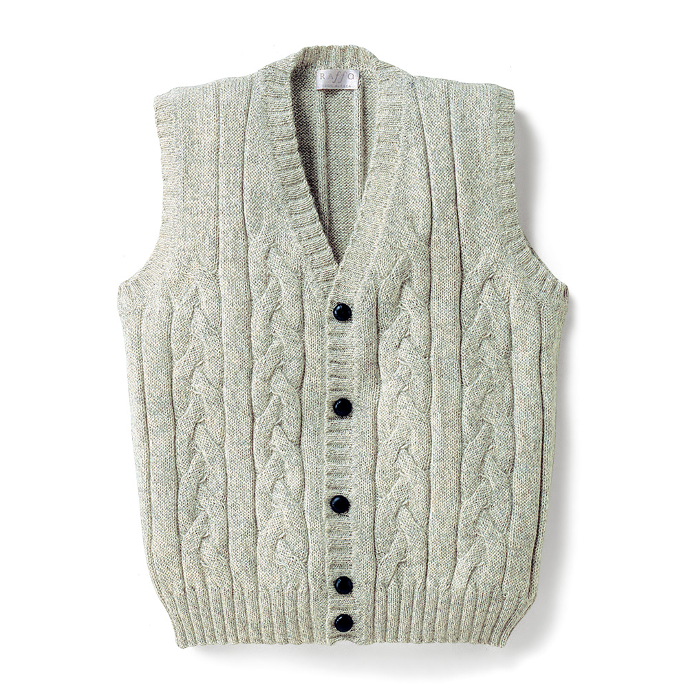 アルパカ･ケーブルベスト／男女兼用