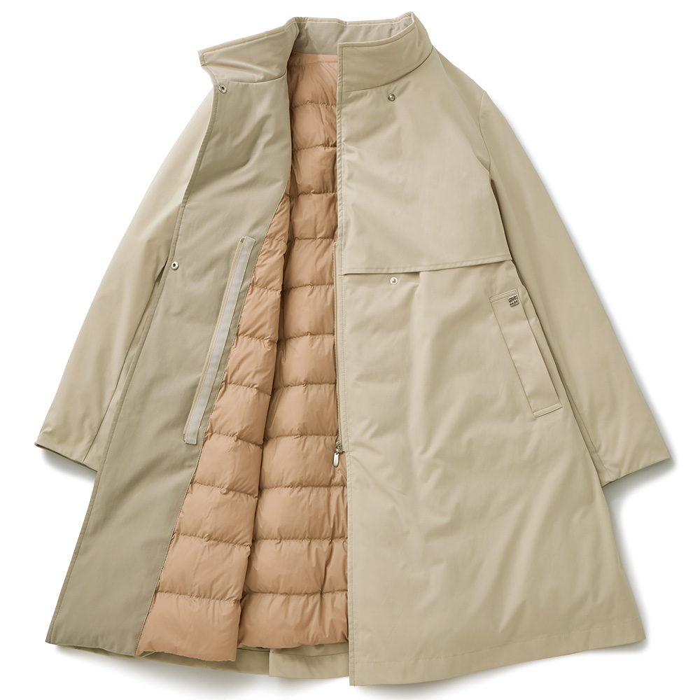 スタンドカラーステッチレスダウン