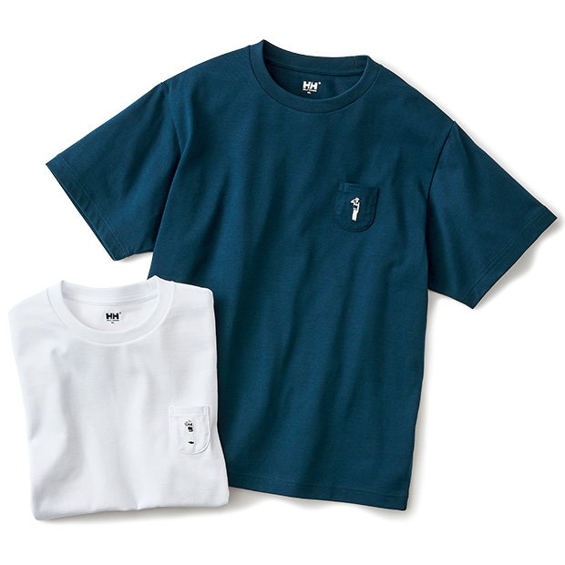 ちびポケット付き刺しゅうTシャツ