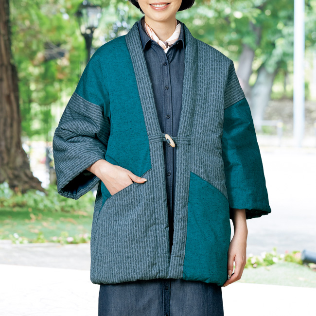 久留米織切り替え わた入り半纏
