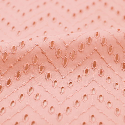 コットンレースキーネックブラウス