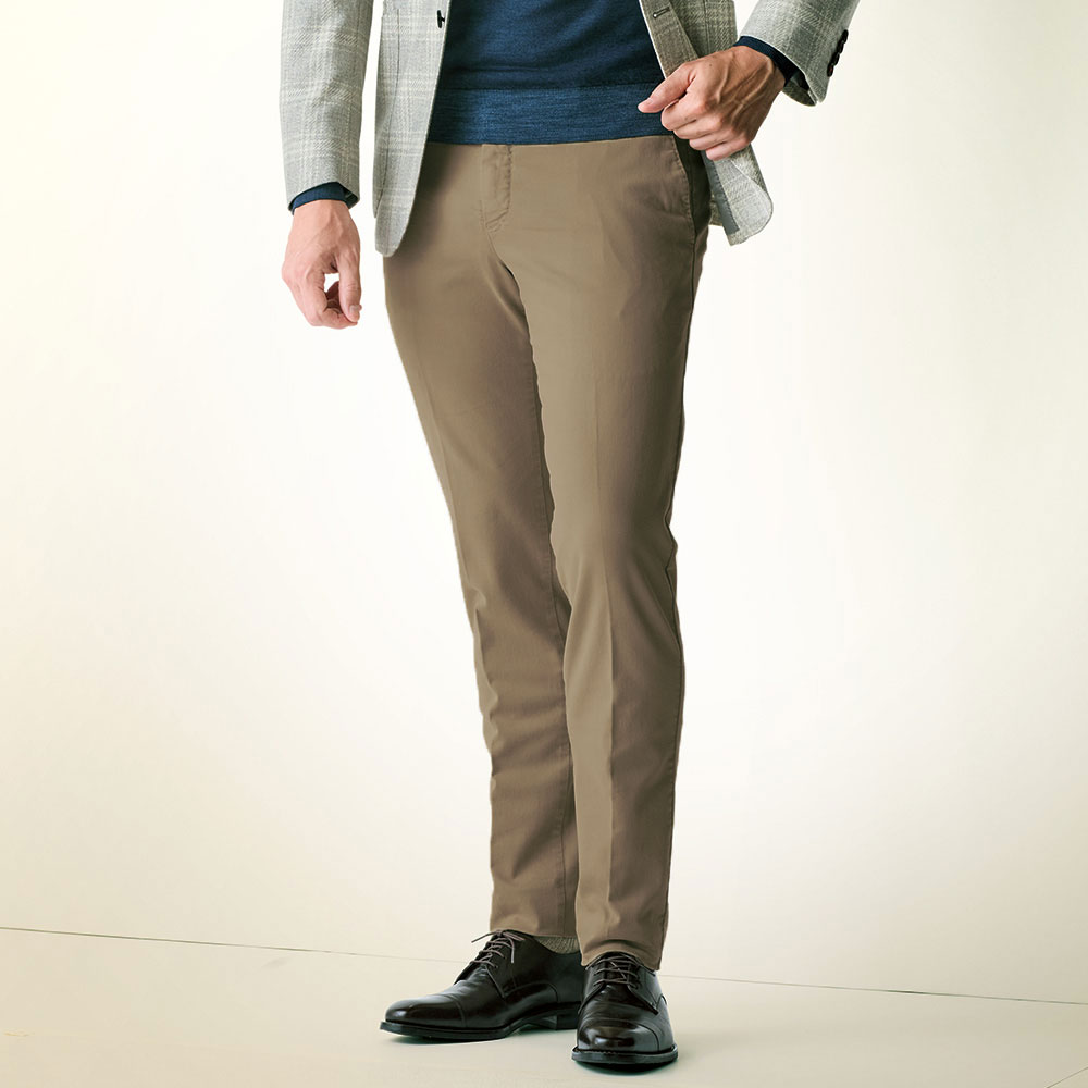 ブラッシュドコットン･ストレッチイージースラックス