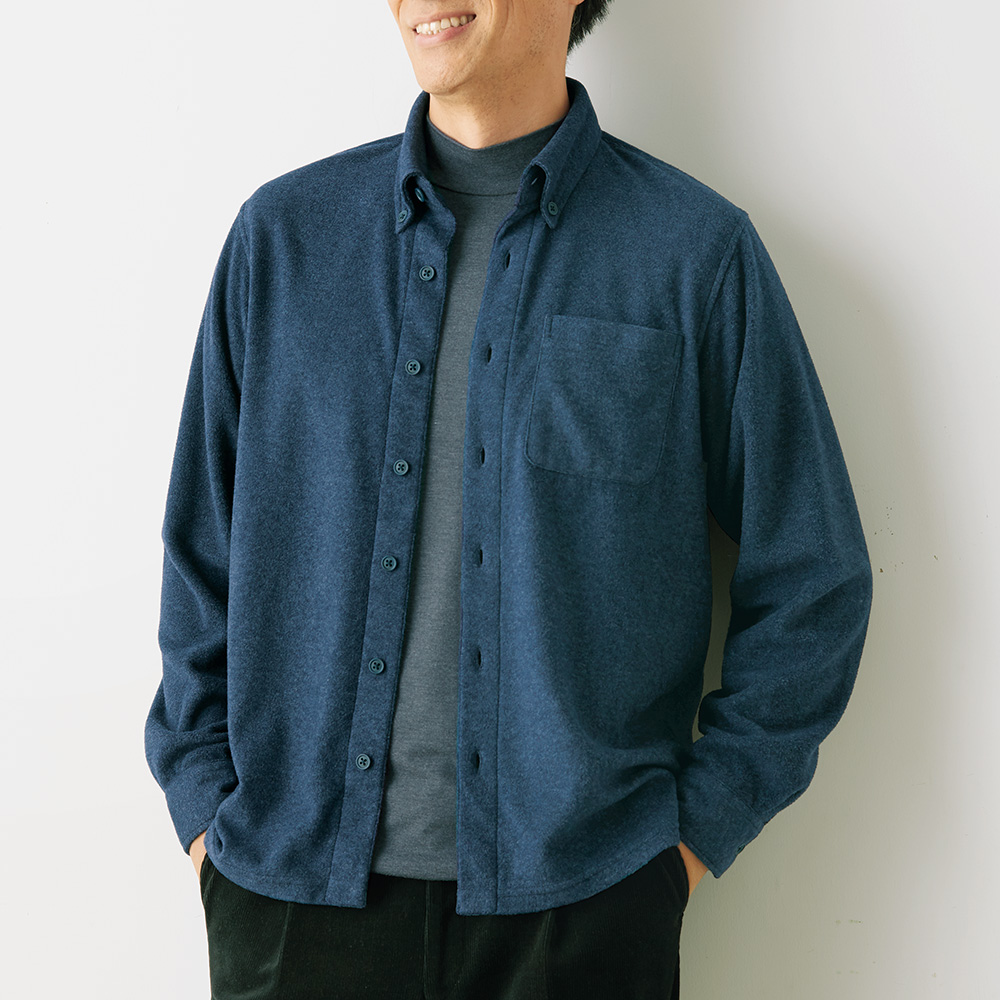 吸湿発熱ハイネックシャツ／2色セット