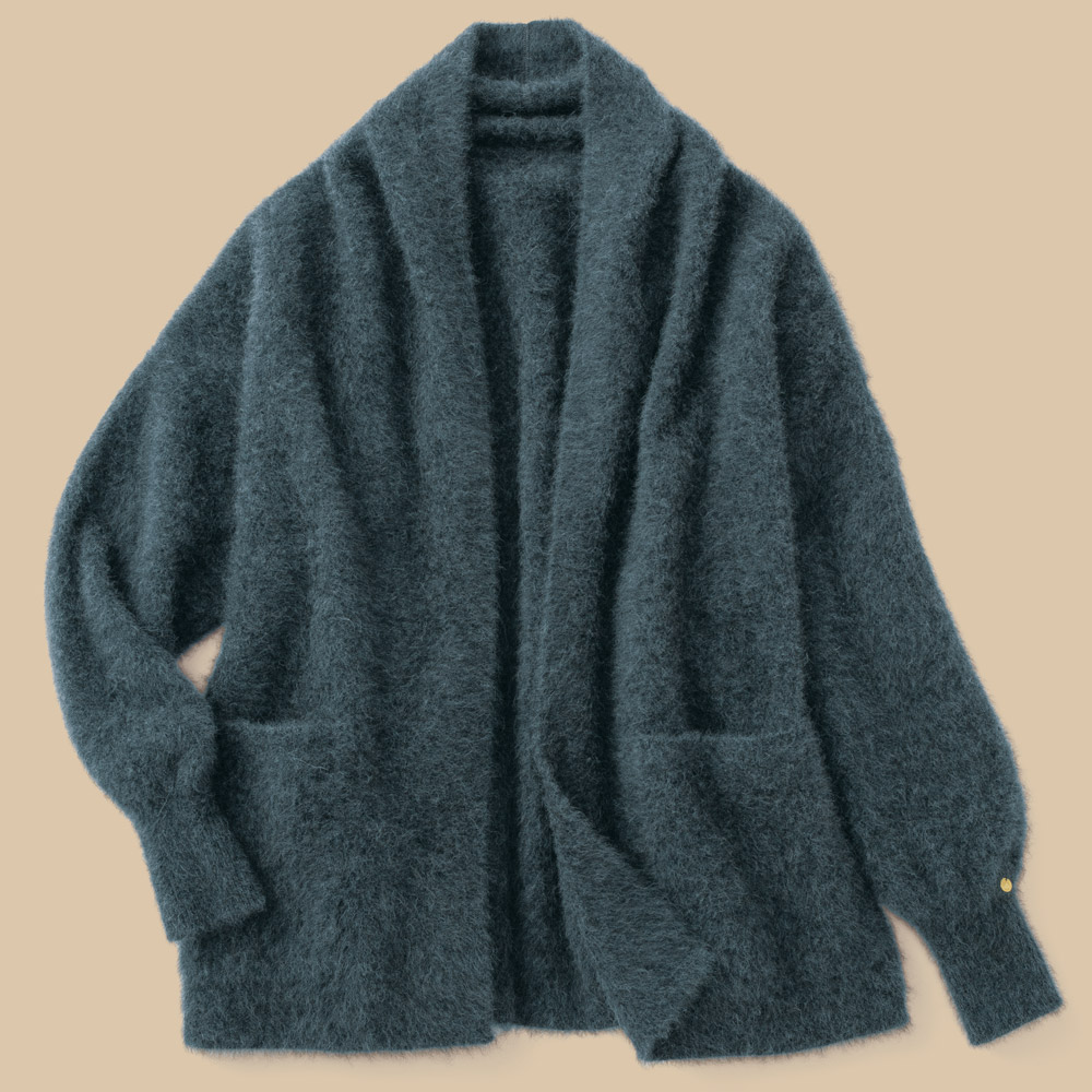 フォックスアルパカニットカーディガン