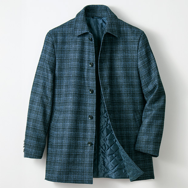 エアリーツイード・中わた入り軽量アウタージャケット