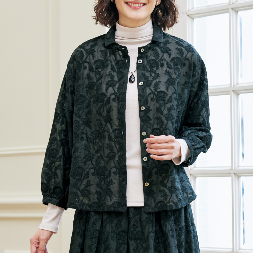 刺しゅうブラウス／ポピーファーム