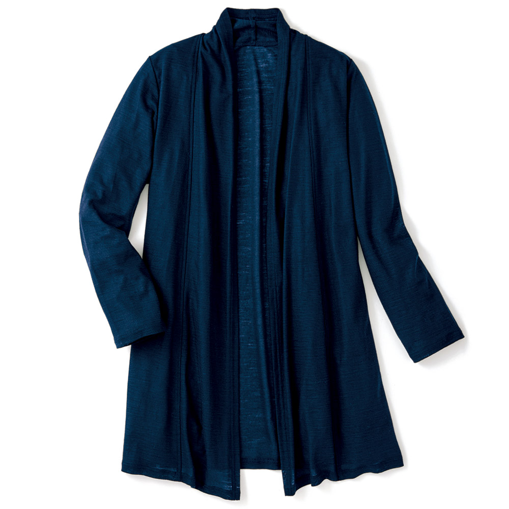 麻ジャージーカーディガン