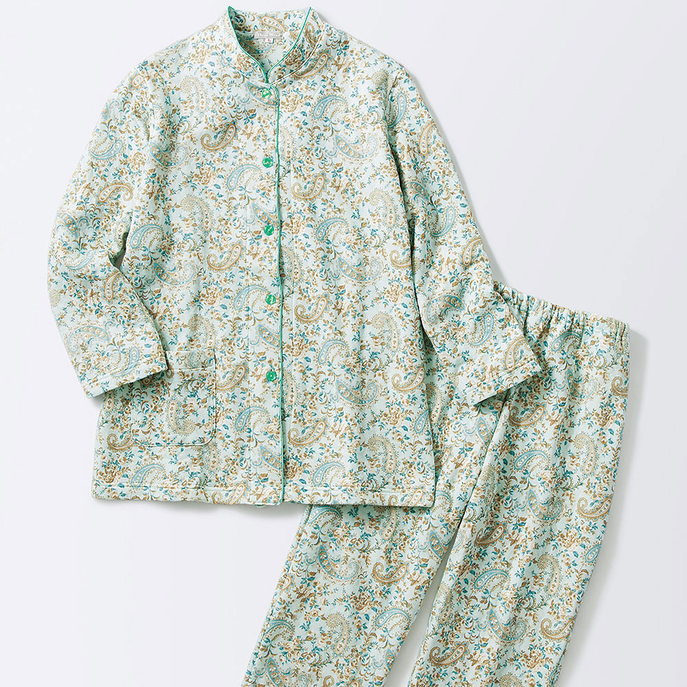 中わた入りペイズリー柄パジャマ