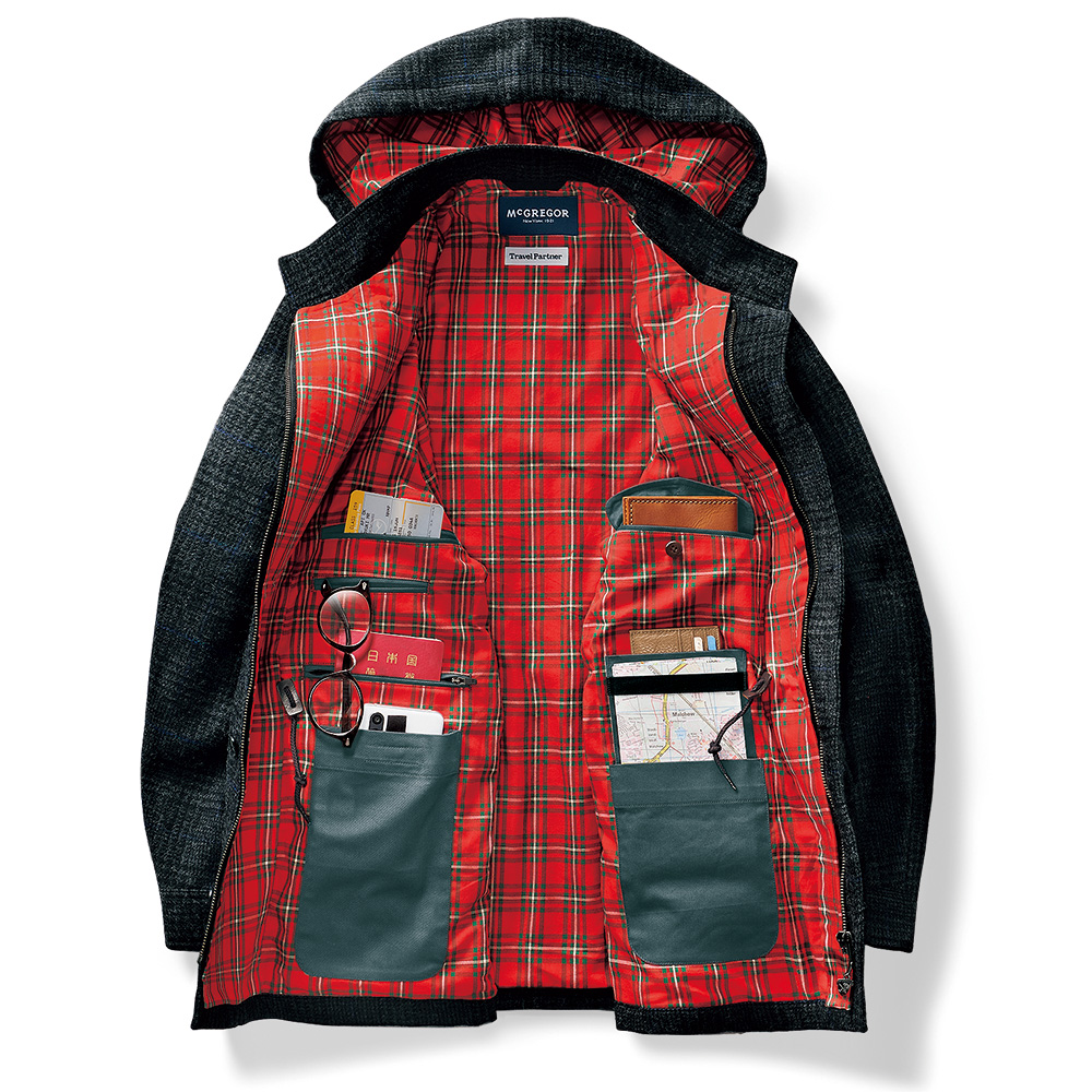 ウール使いのトラベルドッグイヤーパーカ