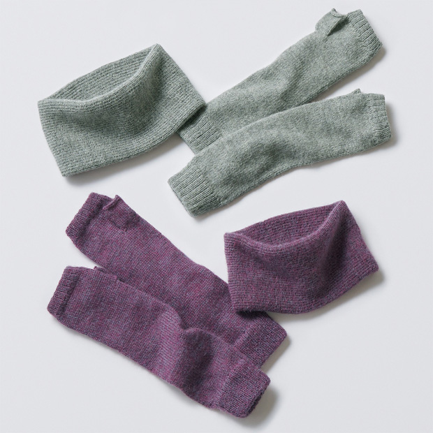 アルパカニットネック＆アームウォーマーセット