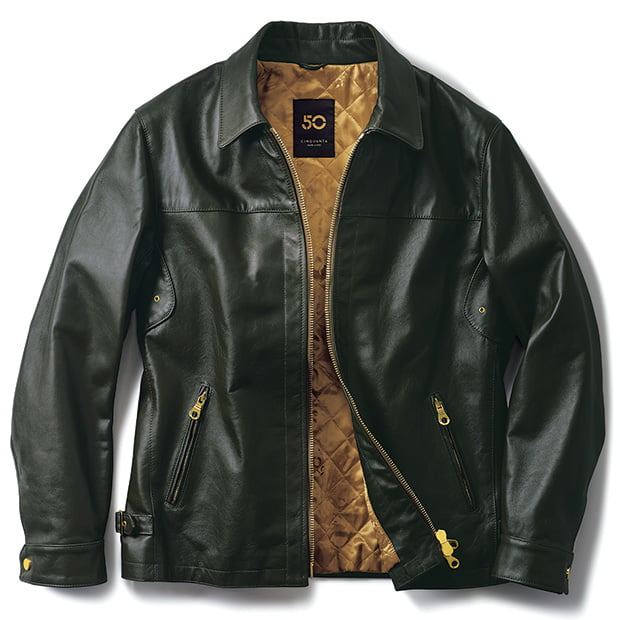 中わた入り･ホースレザーブルゾン