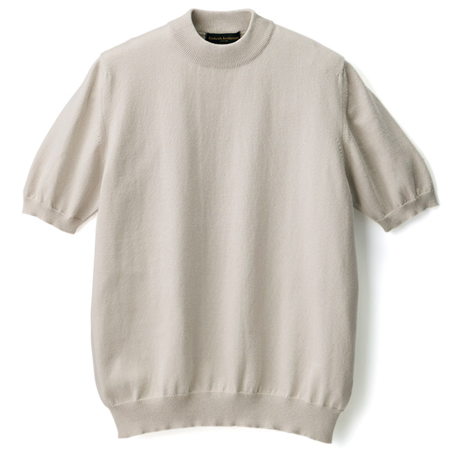 コットン半袖ニット