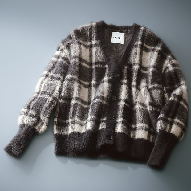 フォックスカシミヤジャカードカーディガン