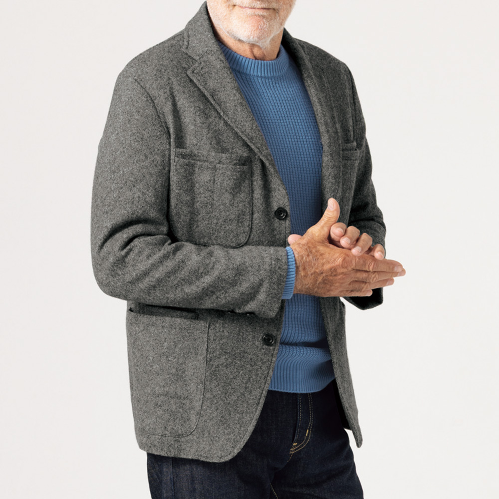 コットン畦編みフィッシャーマンセーター