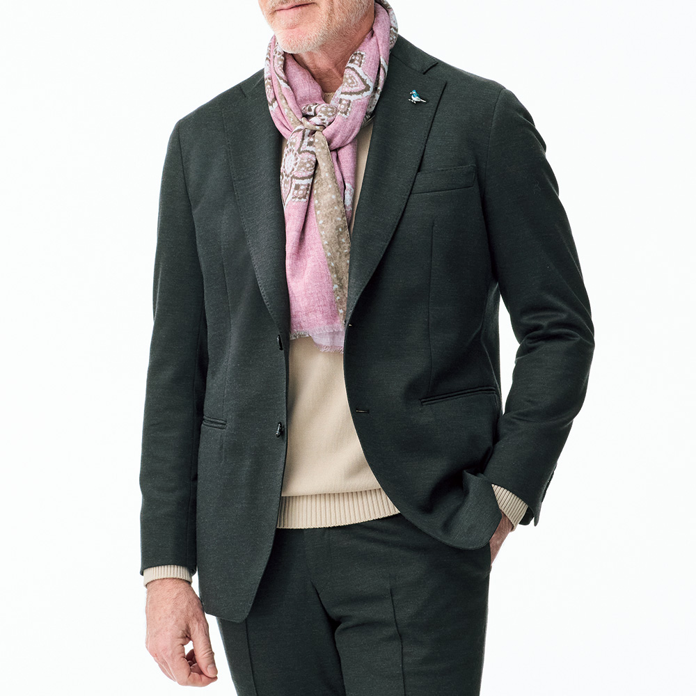 スーパー130&rsquo;Sウール混ジャージージャケット