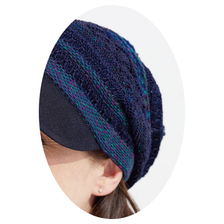 ニットコンビネーションのキャスケット