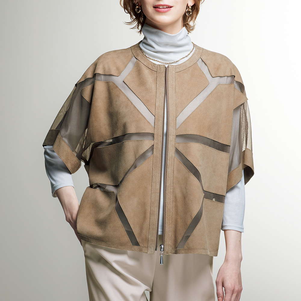 チュールラムスウェードレザージャケット