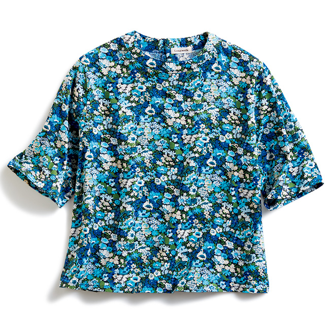 リバティプリントジャージーTシャツ