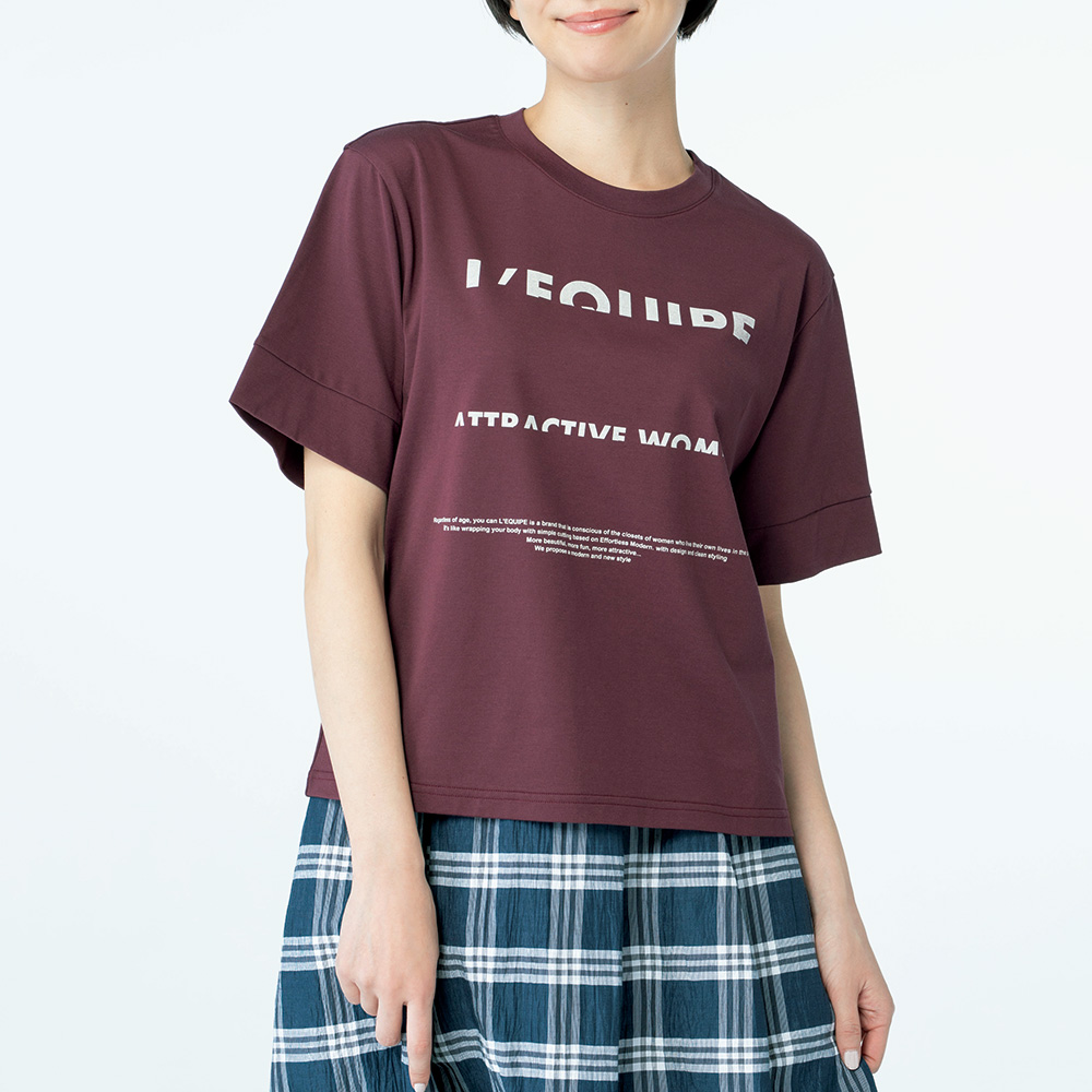 ロゴプリントコットンTシャツ