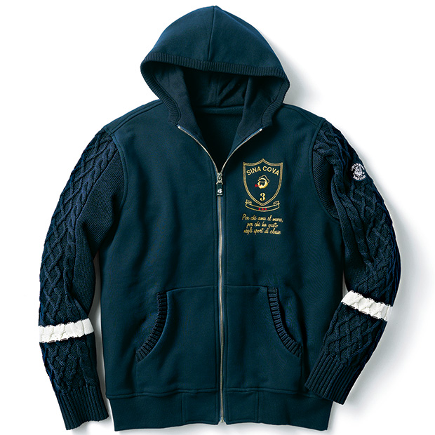 ニットコンビパーカ