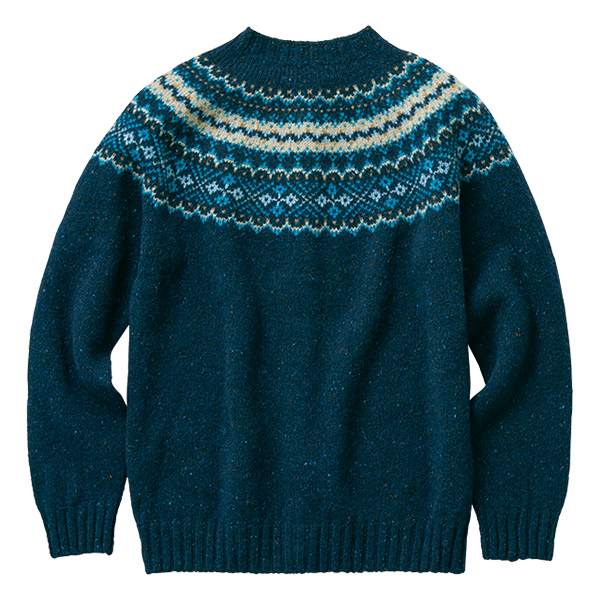 フェアアイル柄・ウールカーディガン