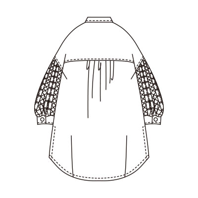 レース使いコットンブラウス