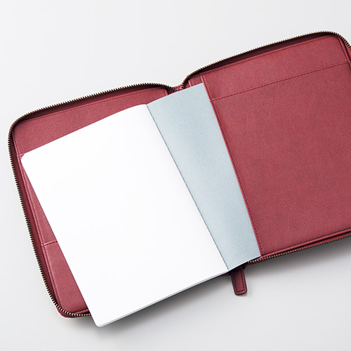 ラウンドジップケース／A5メモパッド付