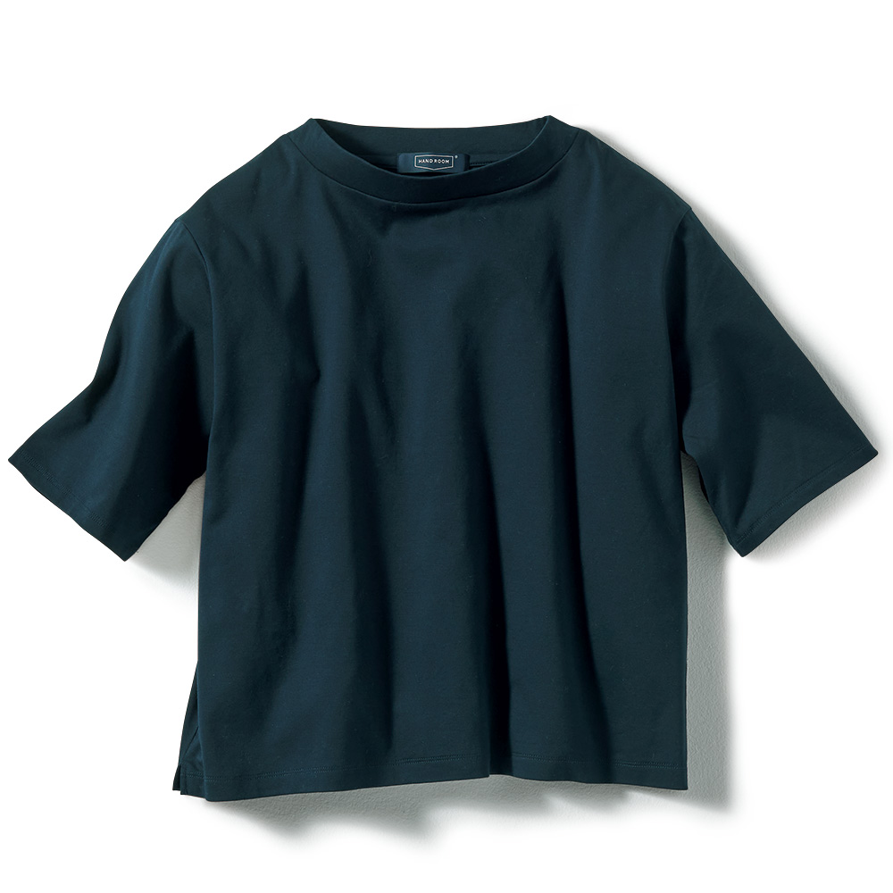 ハイネックコットンTシャツ／当社限定モデル
