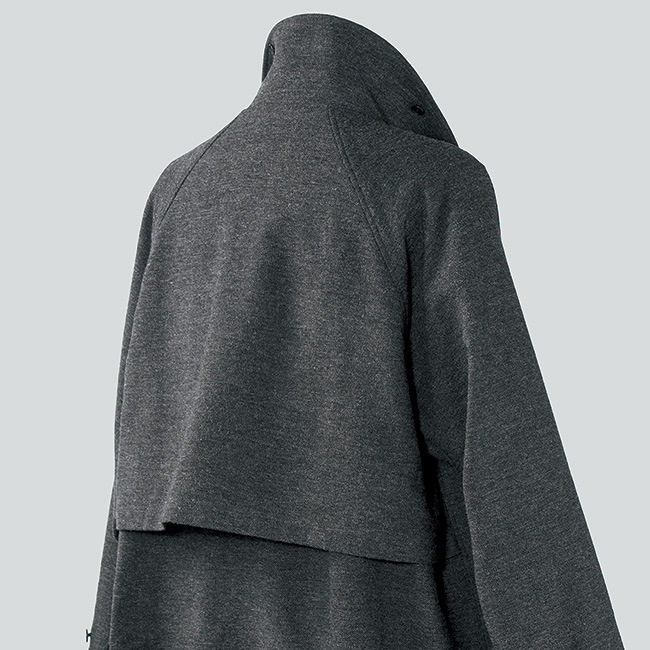 ビッグシルエット・ツイード調ロングコート