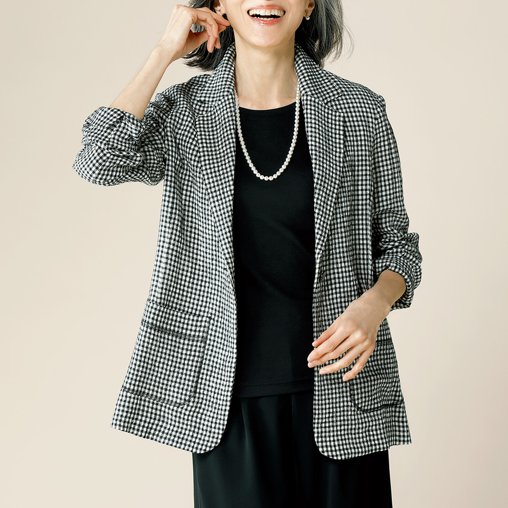 ギンガムチェックジャケット
