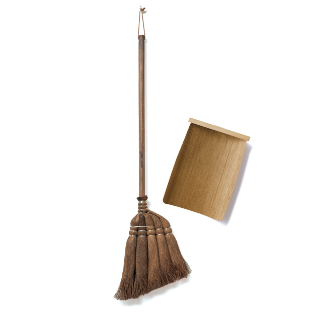 棕櫚のやさしいほうき 五玉（短） ちりとり付