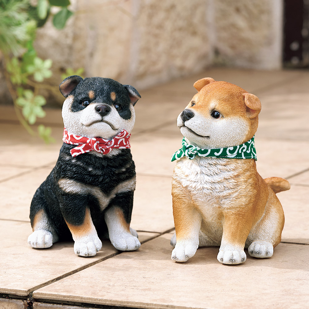 置物／豆柴犬2点セット