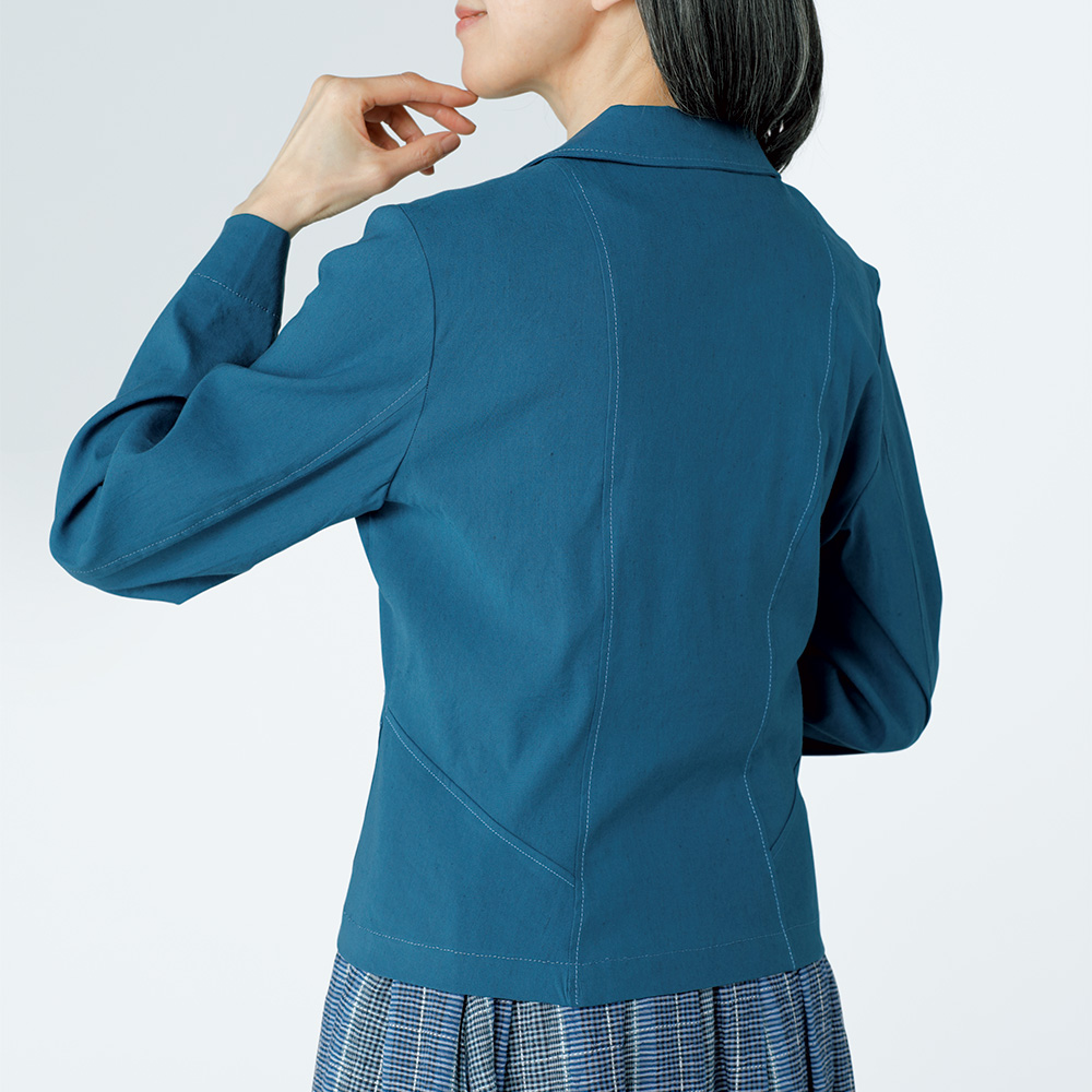 麻混ストレッチジャケット