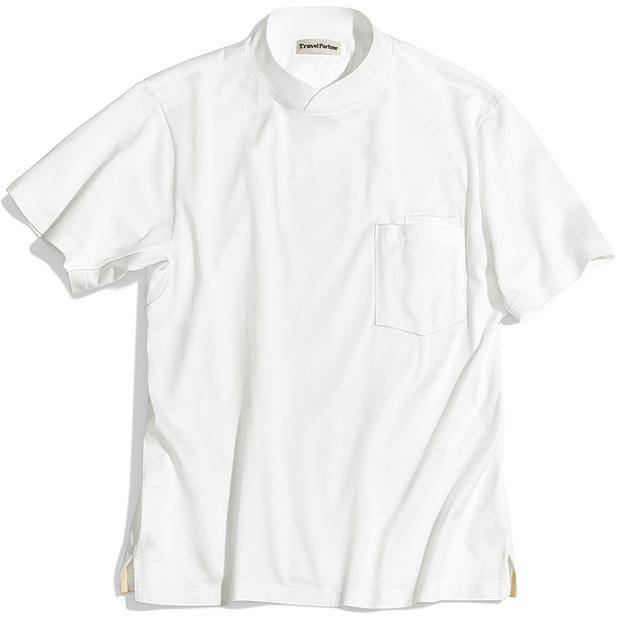 ジャケットに合う度詰めシルケット半袖Tシャツ