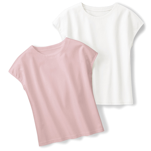 スーピマコットン･シンプルTシャツ