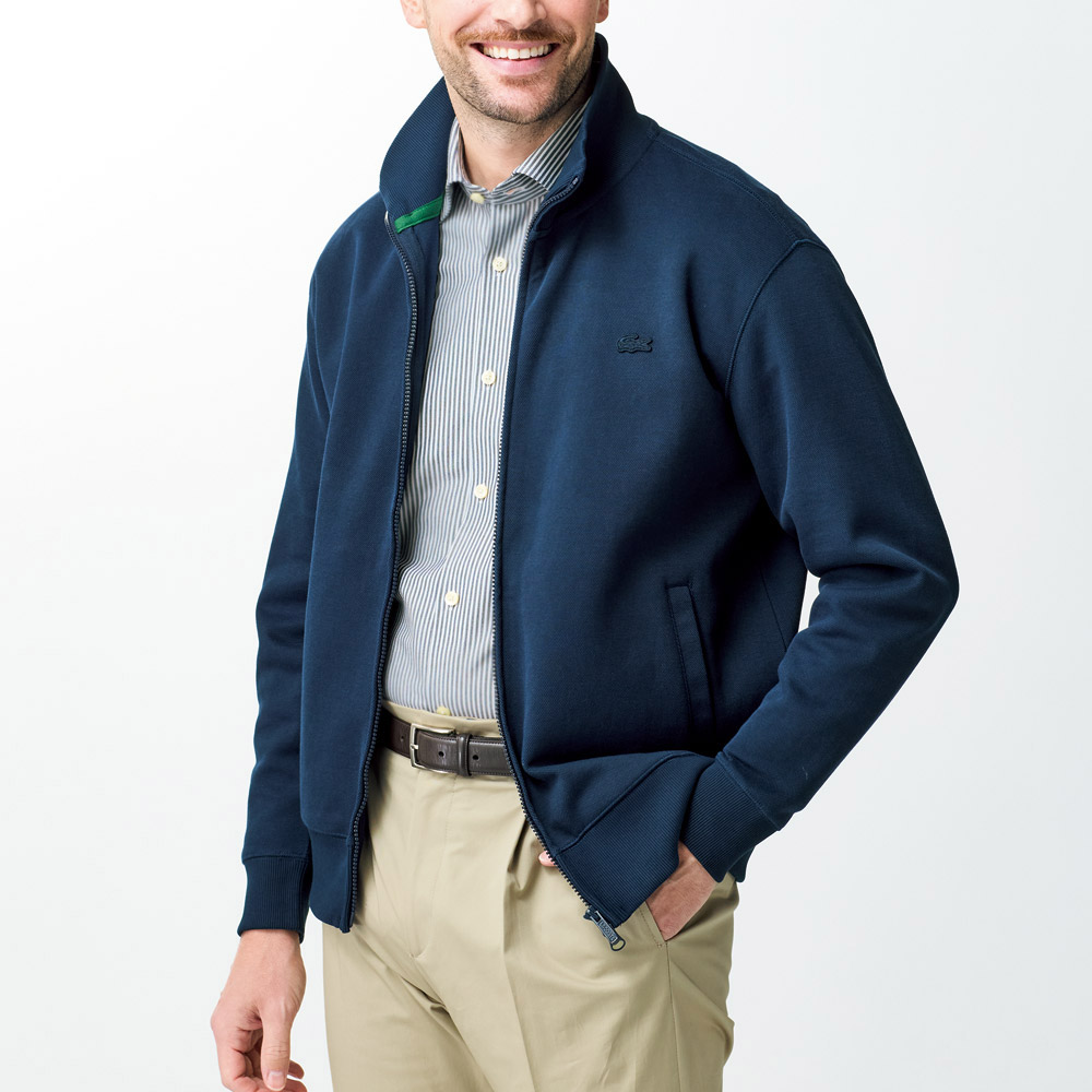 伸びやか長袖ストライプシャツ