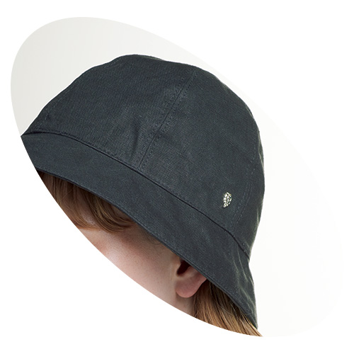 リネンのクロシュ