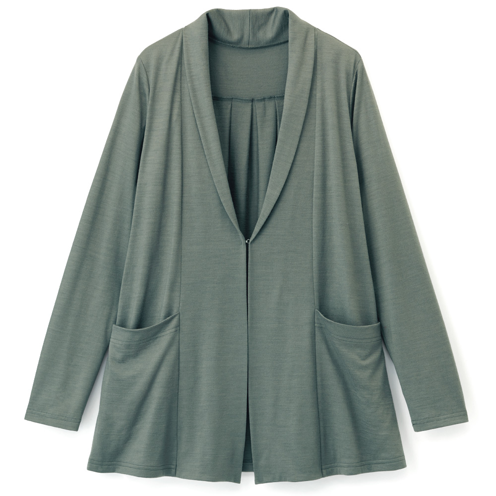 洗えるウールジャージーカーディガン