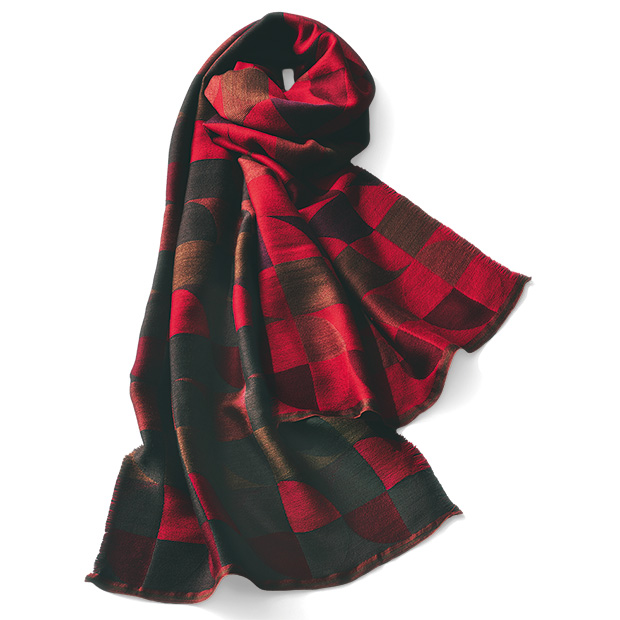 ウールシルク･ジャカードストール／ARTHUR