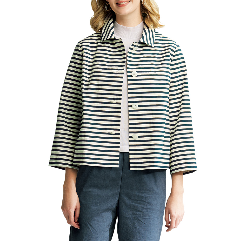 コットン混ドビーボーダージャケット