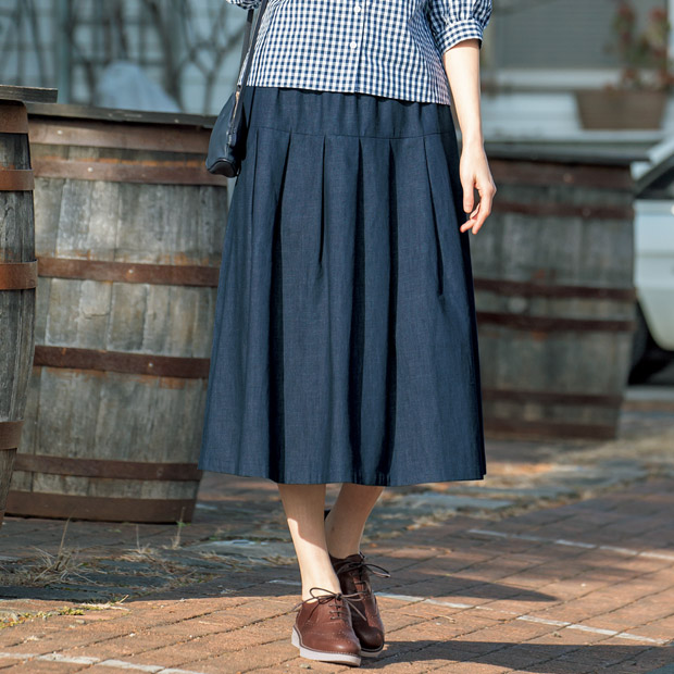 オーガニックコットンデニムスカート