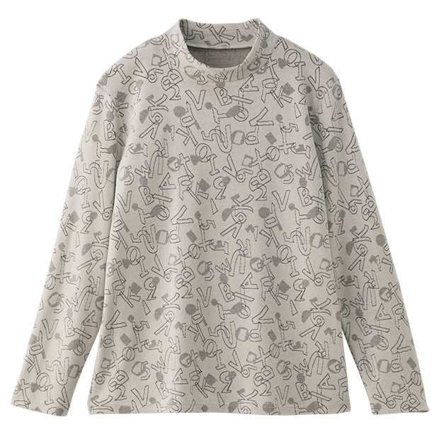 アルファベット柄カレンサーモプルオーバー