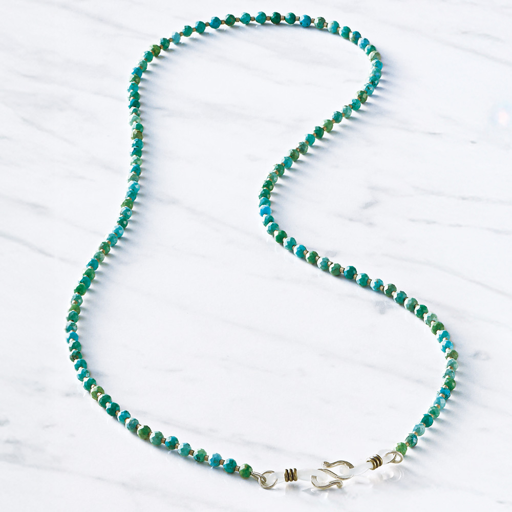 ネックレスにもなる天然石グラスチェーン